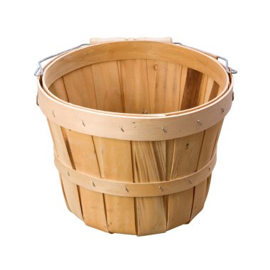 Basket isolated on white with a clipping path clipart