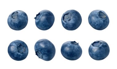 Blueberries isolated on white clipart
