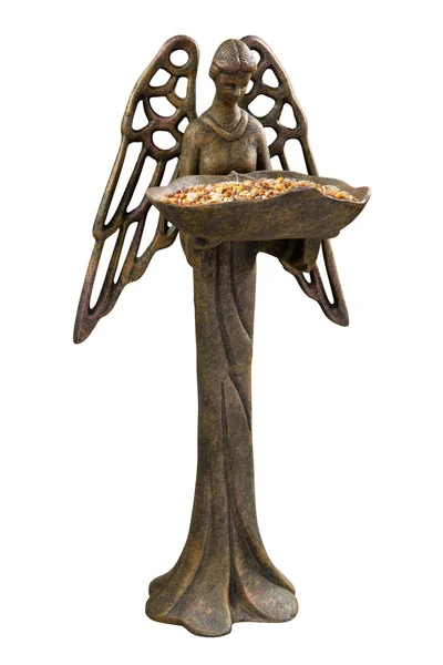 Bird Feeder Angel with clipping path — Stock Photo, Image