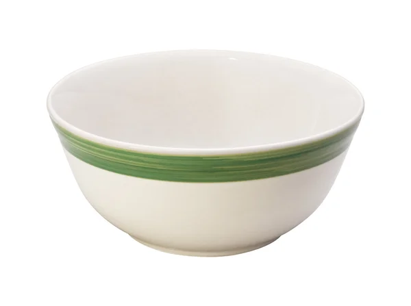 Чаша з A зелена смуга ізольовані на білому із відсічним контуром — стокове фото