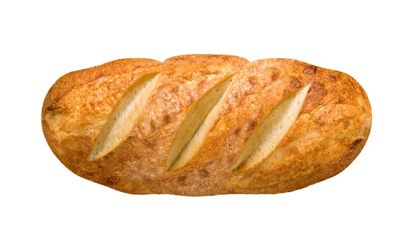 Bochenek chleba na białym tle (ze ścieżką przycinającą) — Zdjęcie stockowe