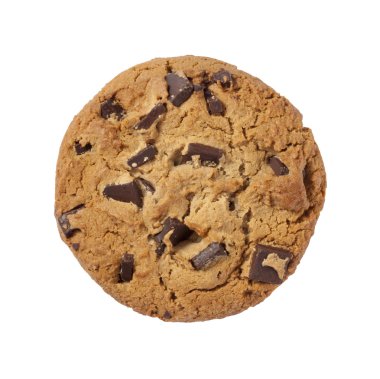 Chocolate Chip Cookie isolated with a clipping path clipart