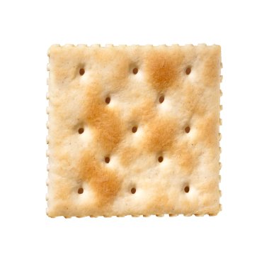 Saltine Cracker isolated on white clipart