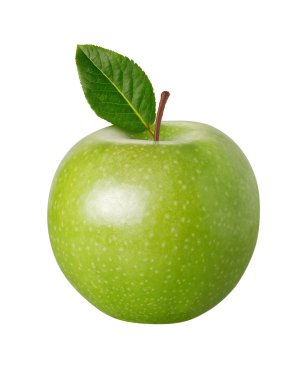 Green Apple isolated on white with a clipping path clipart