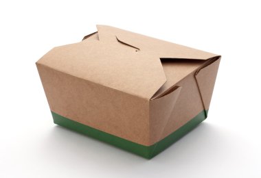 Take-Out Box isolated on white clipart