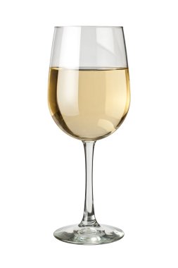 White Wine isolated on white clipart