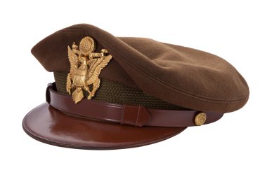 World War II Officer's Cap isolated on white clipart