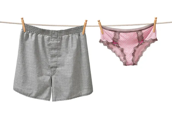 stock image Underwear Hanging on a Clothesline