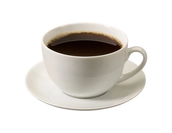 Taza de café aislado en blanco con un camino de recorte —  Fotos de Stock