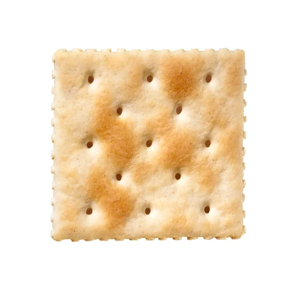 Saltine Cracker isolated on white — Stock Photo, Image