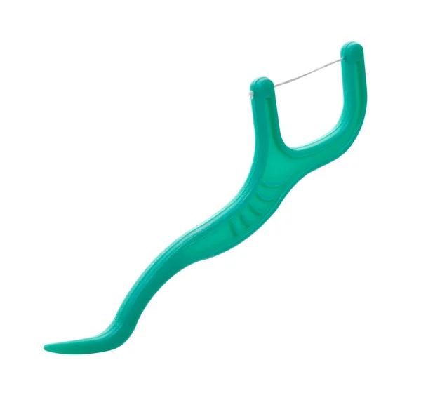 Floss tandenstoker geïsoleerd met een uitknippad — Stockfoto