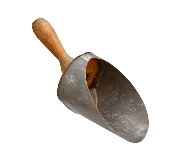 Old Flour Scoop with a clipping path — Stock Photo, Image