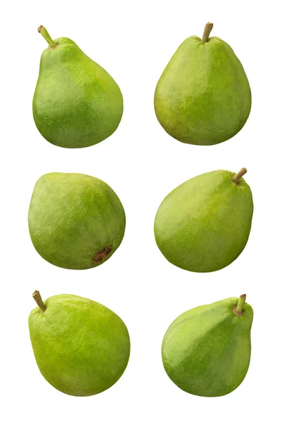 Guave geïsoleerd op wit met een uitknippad — Stockfoto