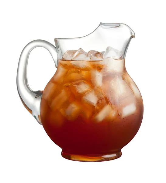 Ice tea Dobó elszigetelt fehér — Stock Fotó
