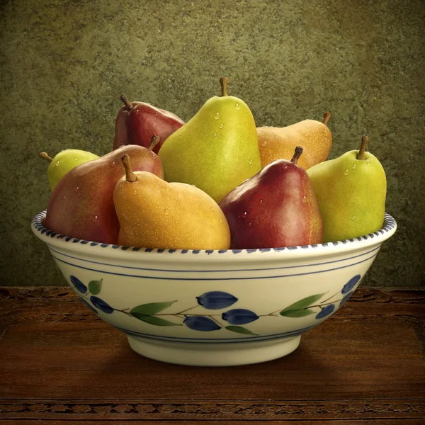 碗的混合梨 — 图库照片