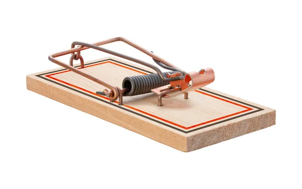 Mousetrap isolated with a clipping path — Stock Photo, Image