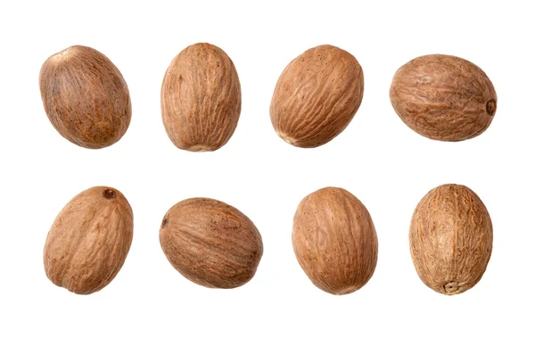 Nutmeg isolated on white — Stock Photo, Image