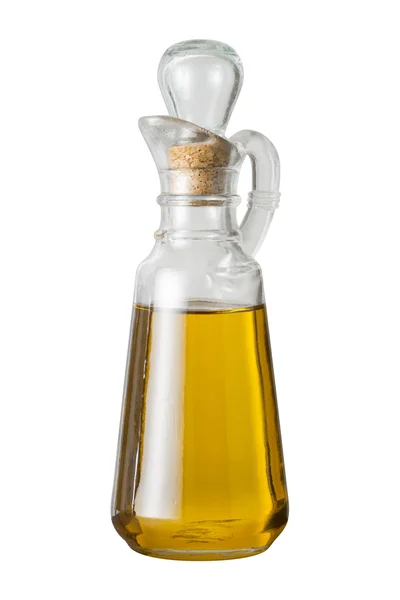 Оливковое масло Cruet с вырезкой путь — стоковое фото