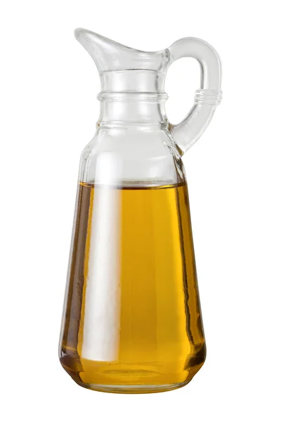 Olivenöl Cruet mit Schneideweg — Stockfoto