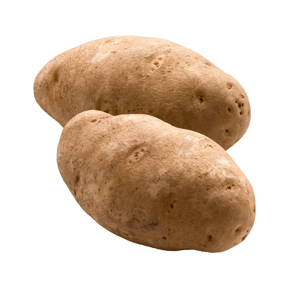 Ziemniaki na białym tle ze ścieżką przycinającą — Zdjęcie stockowe
