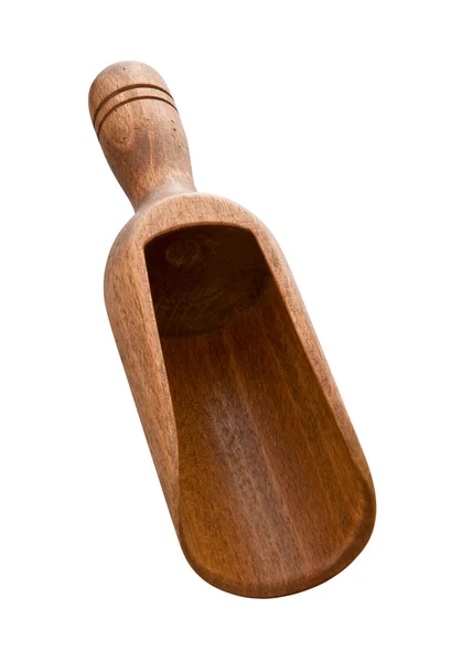 Old Wood Scoop with a clipping path — Stock Photo, Image