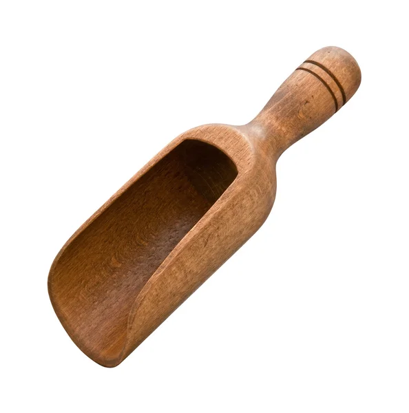 Old Wood Scoop with a clipping path — Stock Photo, Image
