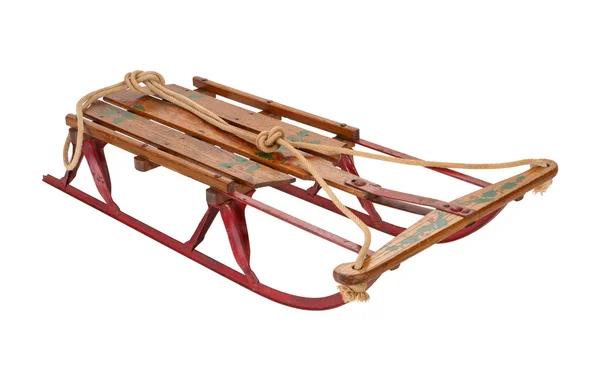 Antique Sled isolated with a clipping path — Stock Photo, Image