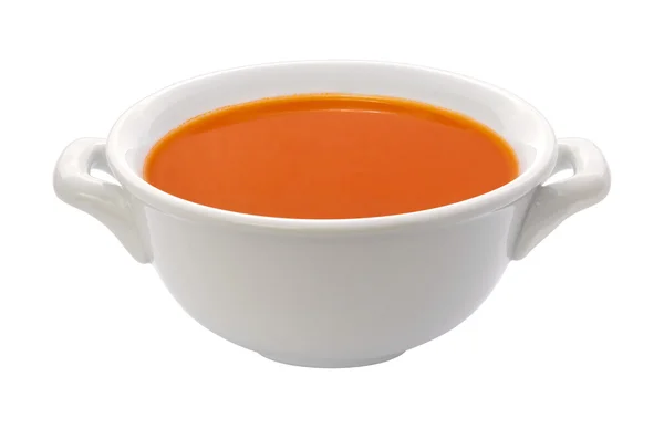 Tomato Soup Bowl (clipping path) — Stock Photo, Image