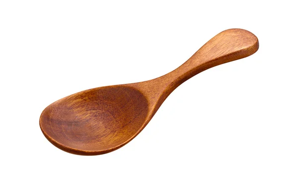 Brown Wooden Spoon with clipping path — Stock Photo, Image