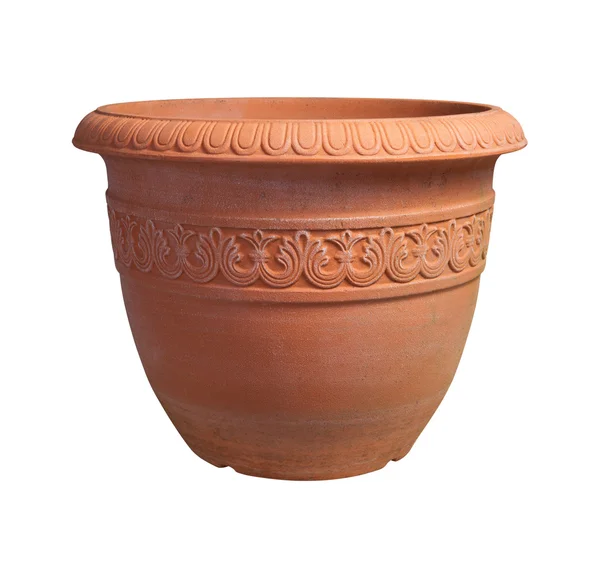 Flower Pot with a clipping path Royalty Free Stock Images