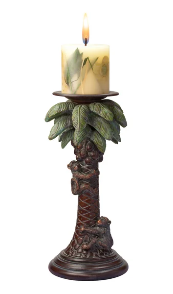 Пальмовое дерево Держатель свечей изолирован — стоковое фото
