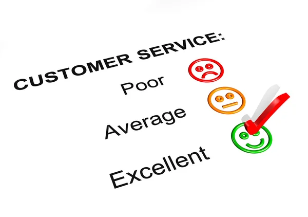 Müşteri hizmeti mükemmel derecelendirme — Stok fotoğraf