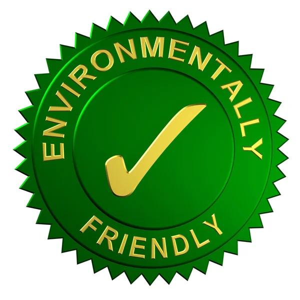 Umweltfreundliches Siegel — Stockfoto