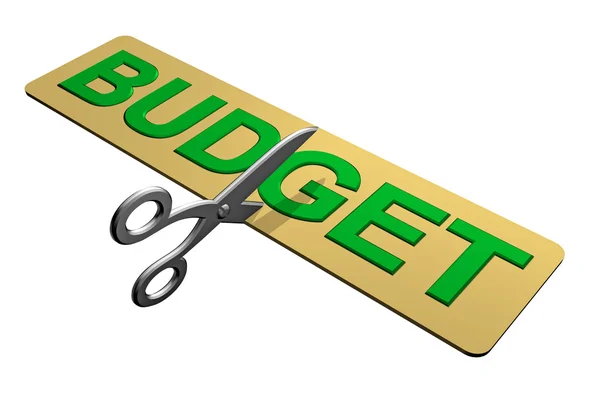 Kürzung des Budgets — Stockfoto