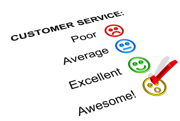 Valutazione impressionante del servizio clienti — Foto Stock