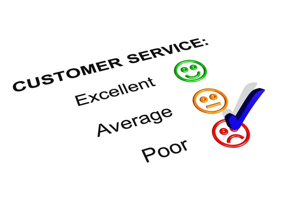 Arme klant dienst rating — Stockfoto