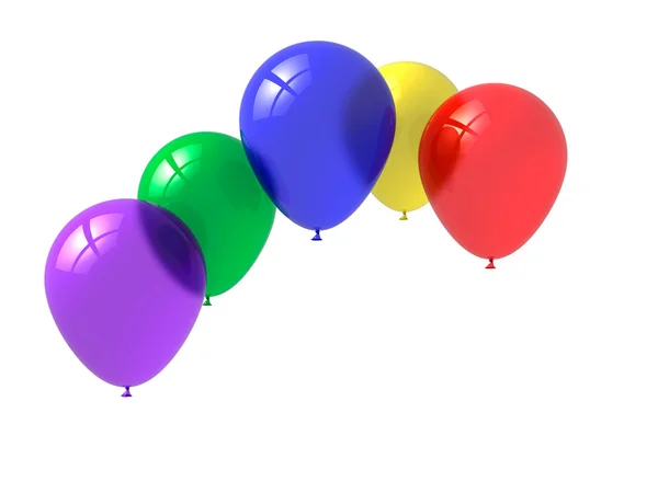 Cinco balões — Fotografia de Stock