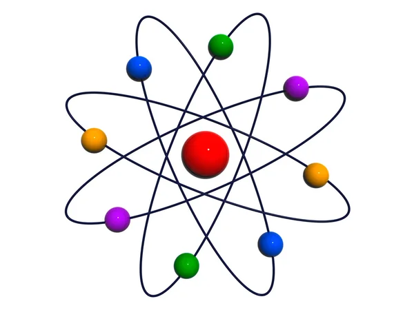 Atom und Elektronen — Stockfoto