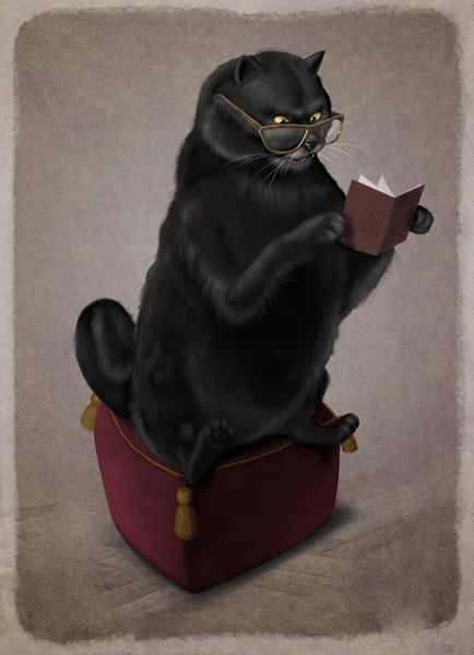 Zwarte kat behemoth — Stockfoto