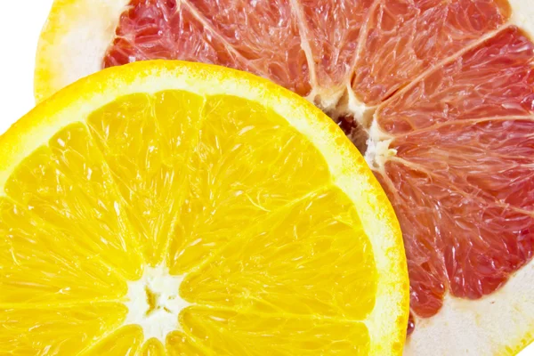 Close-up of grapefruit and orange — Stock Photo, Image