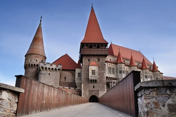 Castelo de Corvinilor - Hunedoara, Roménia — Fotografia de Stock