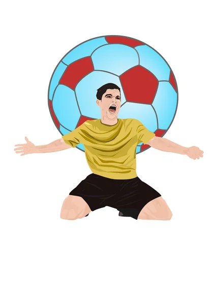 Giocatore di calcio (calcio) — Vettoriale Stock