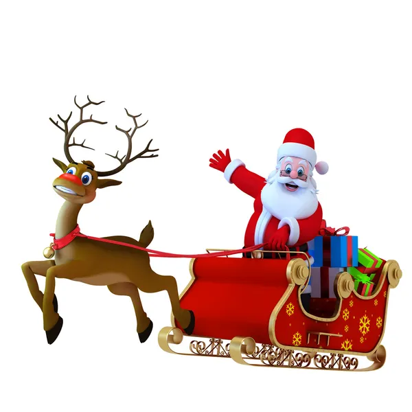 stock image Happy santa claus