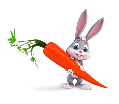 Bunny and carrot clipart