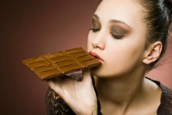 Nunca chocolate suficiente . — Fotografia de Stock