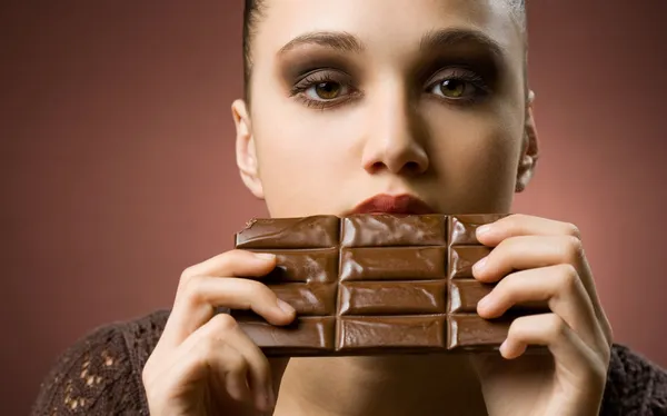 Nunca chocolate suficiente . — Fotografia de Stock