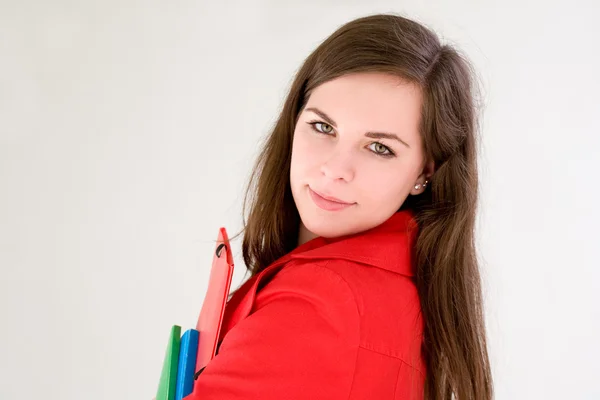 Very colorful cute young student. — Stock Photo, Image