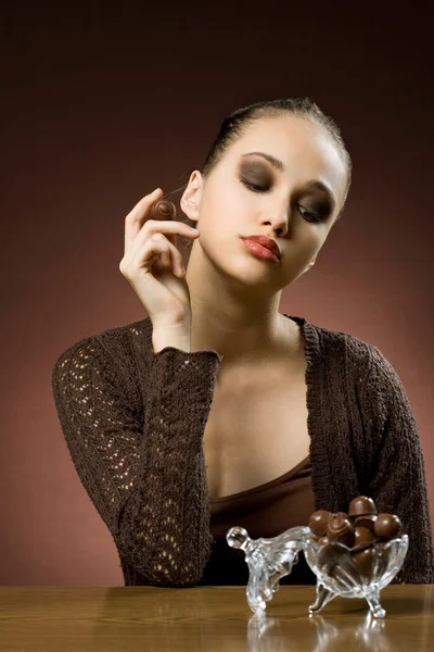 Piękna czekolada pragnienia — Zdjęcie stockowe