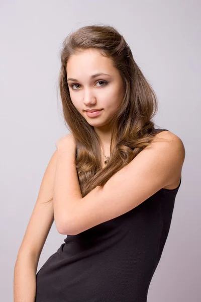 Krásná mladá brunetka model. — Stock fotografie