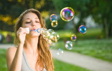 As easy as blowing bubbles. clipart